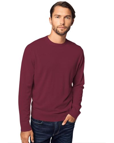 Bellemere New York Bellemere Pure Crew Neck Merino-cashmere Sweater - Red