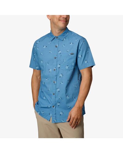 Reef Montana Short Sleeve Woven Shirt - Blue