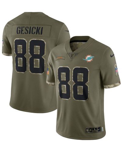 Men's Nike Mike Gesicki Olive Miami Dolphins 2022 Salute To Service Limited  Jersey