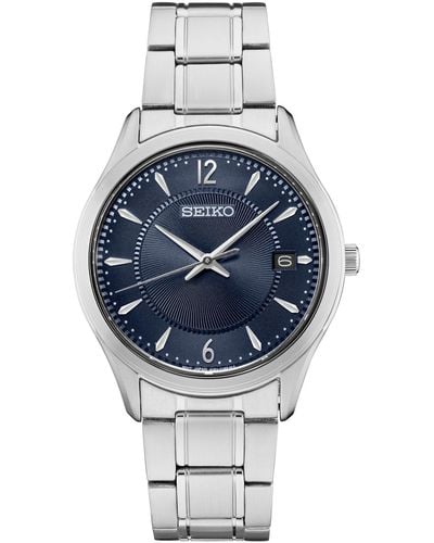 Seiko Essential Stainless Steel Bracelet Watch 39mm - Blue