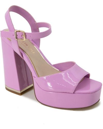 Kenneth Cole Dolly Platform Sandals - Purple