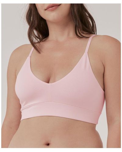 Pact Cotton Everyday Classic T-shirt Bra - Pink