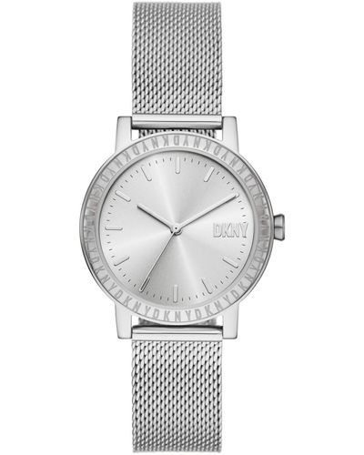 DKNY Soho D Three-hand Stainless Steel Watch 34mm - Gray