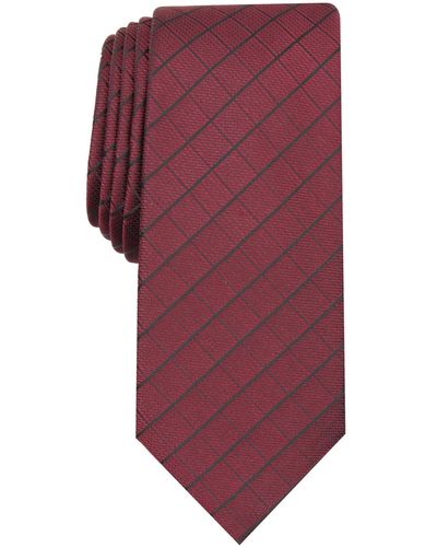 Alfani Slim Grid Tie - Red