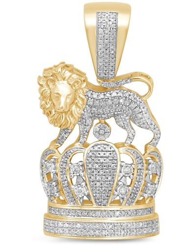 Macy's Diamond Crown & Lion Pendant (5/8 Ct. T.w. - White