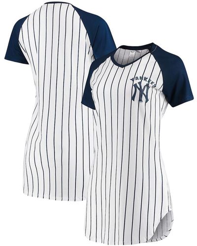 Concepts Sport New York Yankees Vigor Pinstripe Nightshirt - Blue