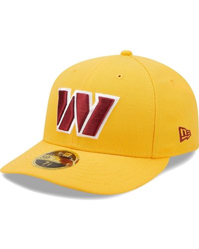 KTZ Washington Commanders Omaha Low Profile 59fifty Fitted Hat - Yellow