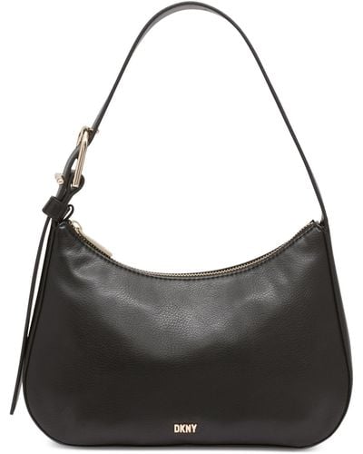DKNY Deena Top Zip Small Shoulder Bag - Black
