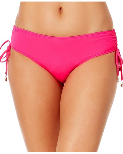 Anne Cole Ruched-side Bikini Bottoms - Pink