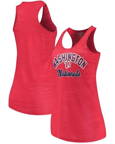 Soft As A Grape Washington Nationals Multicount Racerback Tank Top - Red