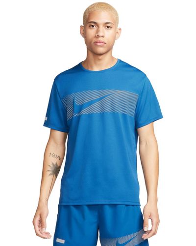 Nike Miller Flash Dri-fit Uv Running T-shirt - Blue