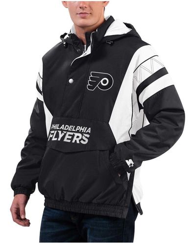 Starter Philadelphia Flyers Home Team Half-zip Hoodie Jacket - Black