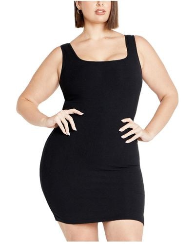 City Chic Plus Size Bodycon Shaper Dress - Black
