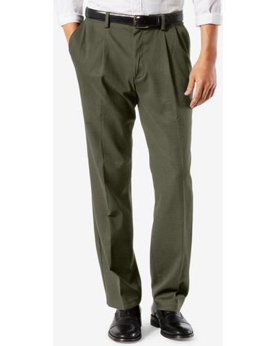 Dockers Easy Classic Pleated Fit Khaki Stretch Pants - Green