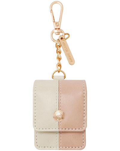 Anne Klein Blush Pink And Beige Faux Leather Holder With Rose Gold-tone Alloy - White