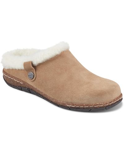 Earth Elena Cold Weather Round Toe Casual Slip On Clogs - White