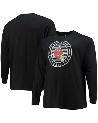 Fanatics Big And Tall Washington Football Team Color Pop Long Sleeve T-shirt - Black