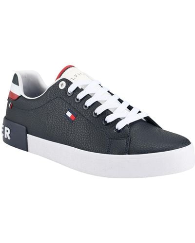 Tommy Hilfiger Rezz Lace Up Low Top Sneakers - Black