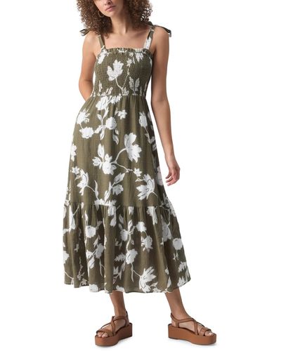 Sanctuary The Smocked Floral-print Sundress - Green