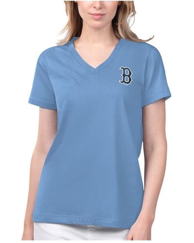 Margaritaville Boston Red Sox Game Time V-neck T-shirt - Blue