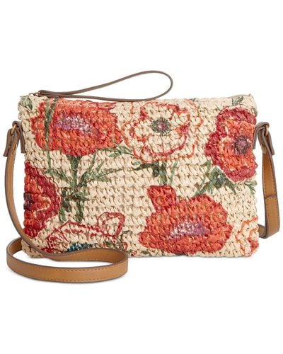 Style & Co. Small Straw Crossbody - Red