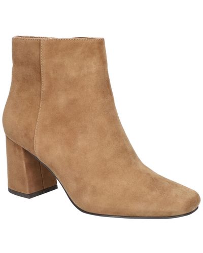 Bella Vita Square Toe Ankle Boots - Brown