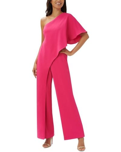 Adrianna Papell One-shoulder Jumpsuit - Pink