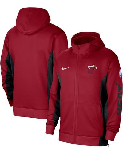 Nike Miami Heat 2023/24 Authentic Showtime Full-zip Hoodie - Red