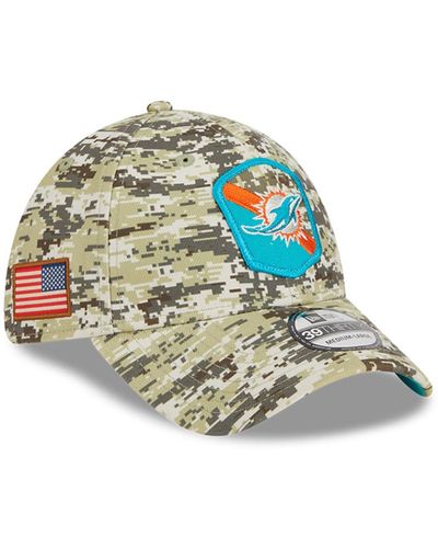 KTZ Miami Dolphins 2023 Salute To Service 39thirty Flex Hat - Multicolor