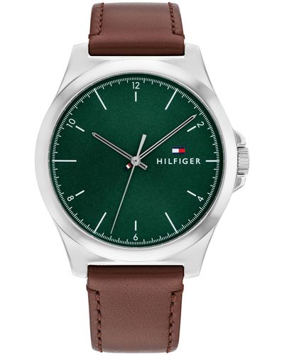 Tommy Hilfiger Quartz Leather Watch 43mm - Green