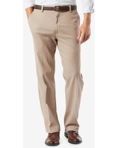 Dockers Men's Easy Stretch Classic Fit Flat Front Khaki Pants - Natural