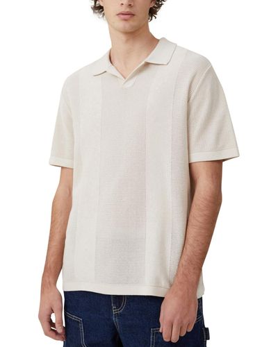 Cotton On Resort Short Sleeve Polo Shirt - White