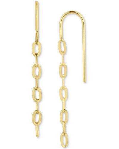 Giani Bernini Polished Chain Link Threader Earrings - Metallic