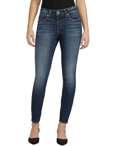 Silver Jeans Co. Elyse Comfort-fit Skinny-leg Denim Jeans - Blue