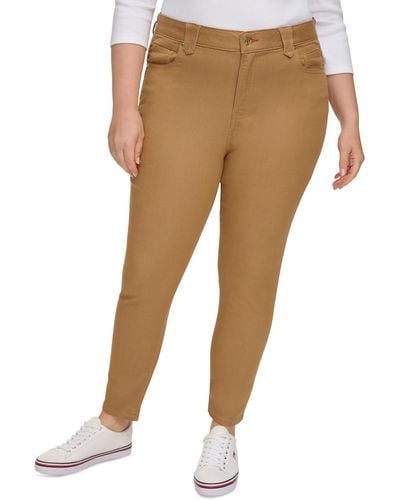 Tommy Hilfiger Plus Size Waverly Sateen Jeans - Brown