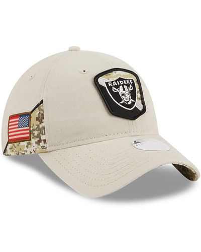 KTZ Las Vegas Raiders 2023 Salute To Service 9twenty Adjustable Hat - White
