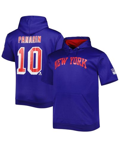 Fanatics Artemi Panarin New York Rangers Big And Tall Name And Number Pullover Hoodie - Blue