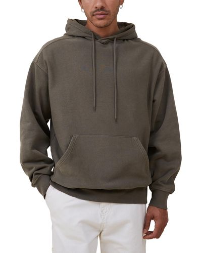 Cotton On Oversized Fleece Long Sleeve Hoodie - Gray