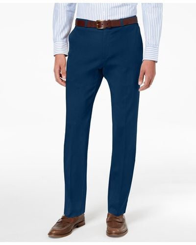 Tommy Hilfiger Classic-fit Flex Stretch Comfort Dress Pants - Blue