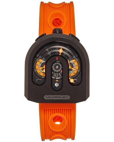 Morphic Men M95 Series Rubber Watch - Orange