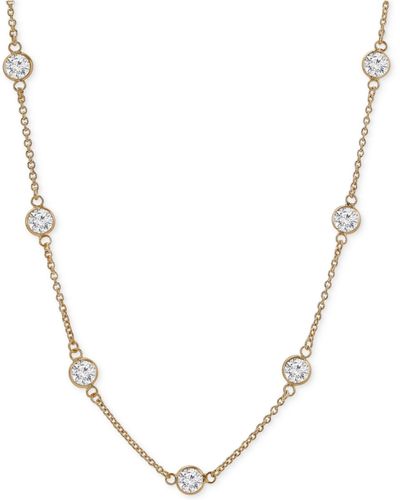 Giani Bernini 18k Cubic Zirconia Necklace In Rose Gold-plated Sterling Silver - Metallic
