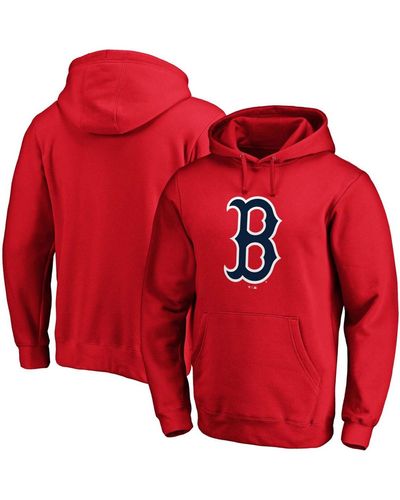 Fanatics Boston Sox Official Logo Pullover Hoodie - Red