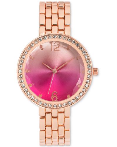 INC International Concepts Tone Bracelet Watch 38mm - Pink