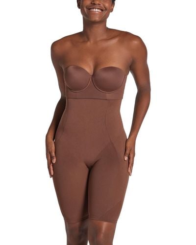 Leonisa Invisible Extra High-waisted Shaper Shorts - Brown
