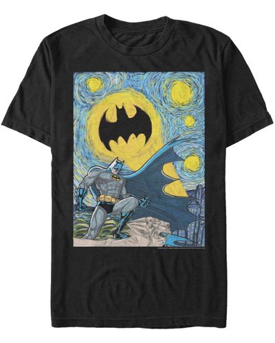 Fifth Sun Batman Starry Gotham Short Sleeve T-shirt - Black