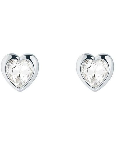 Ted Baker Han: Crystal Heart Earrings - White