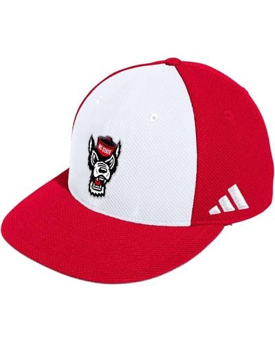adidas Nc State Wolfpack On-field Baseball Fitted Hat - Red