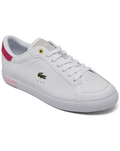 Lacoste Powercourt Casual Sneakers From Finish Line - White