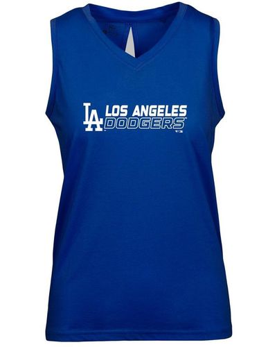 Levelwear Los Angeles Dodgers Paisley Chase V-neck Tank Top - Blue