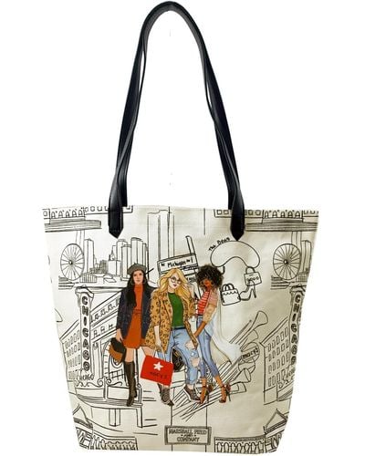 Macy's Chicago Canvas Tote - White